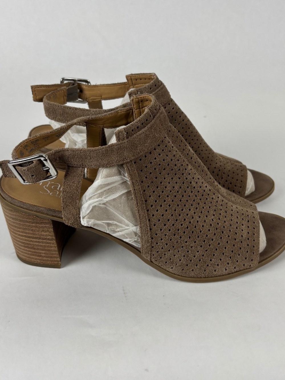 Franco Aarto, Heeled/Sandals, Brown Leather, Size 10, 3-inch Heel